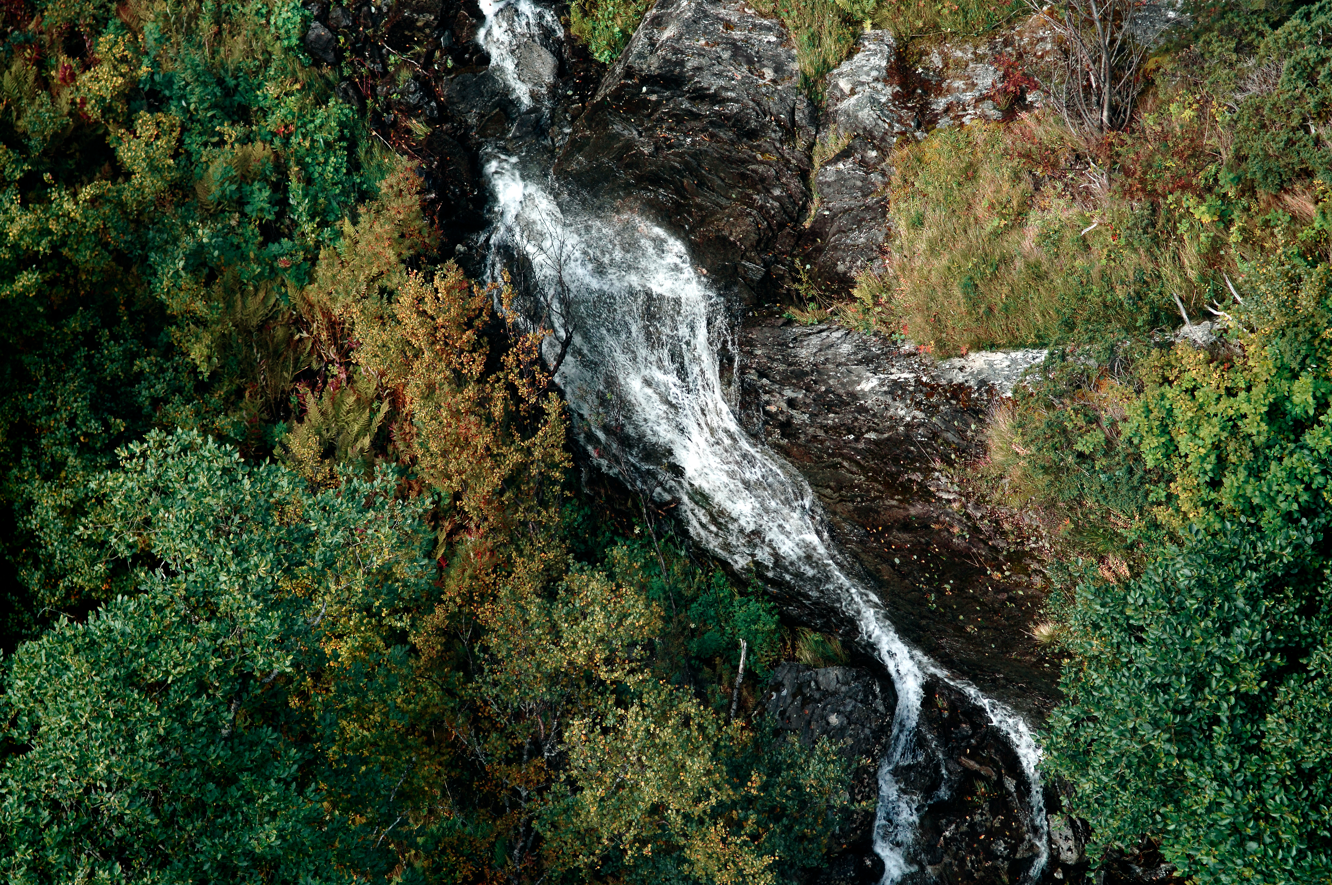 Natural fresh waterfall as source for hydropower