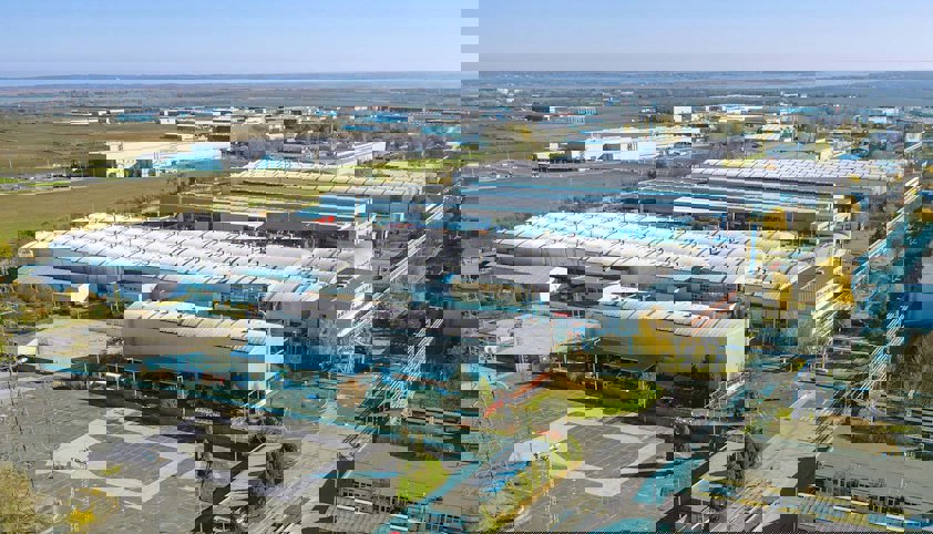 Aerial photo of Hydro Extrusion's Szekesfehervar plant