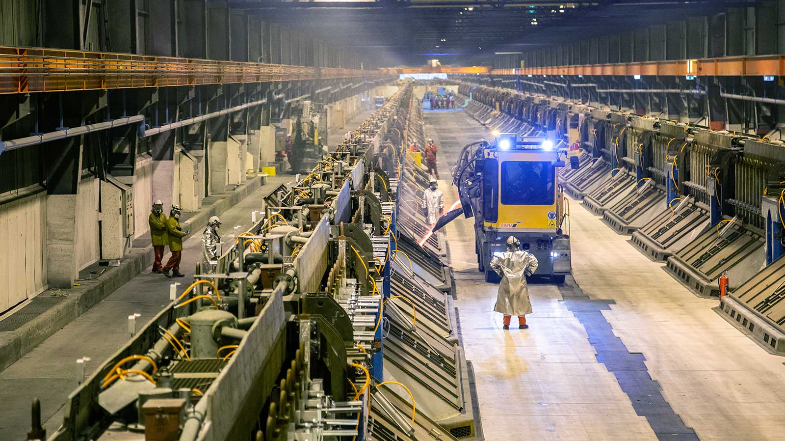 The B-line at Husnes primary aluminium plant