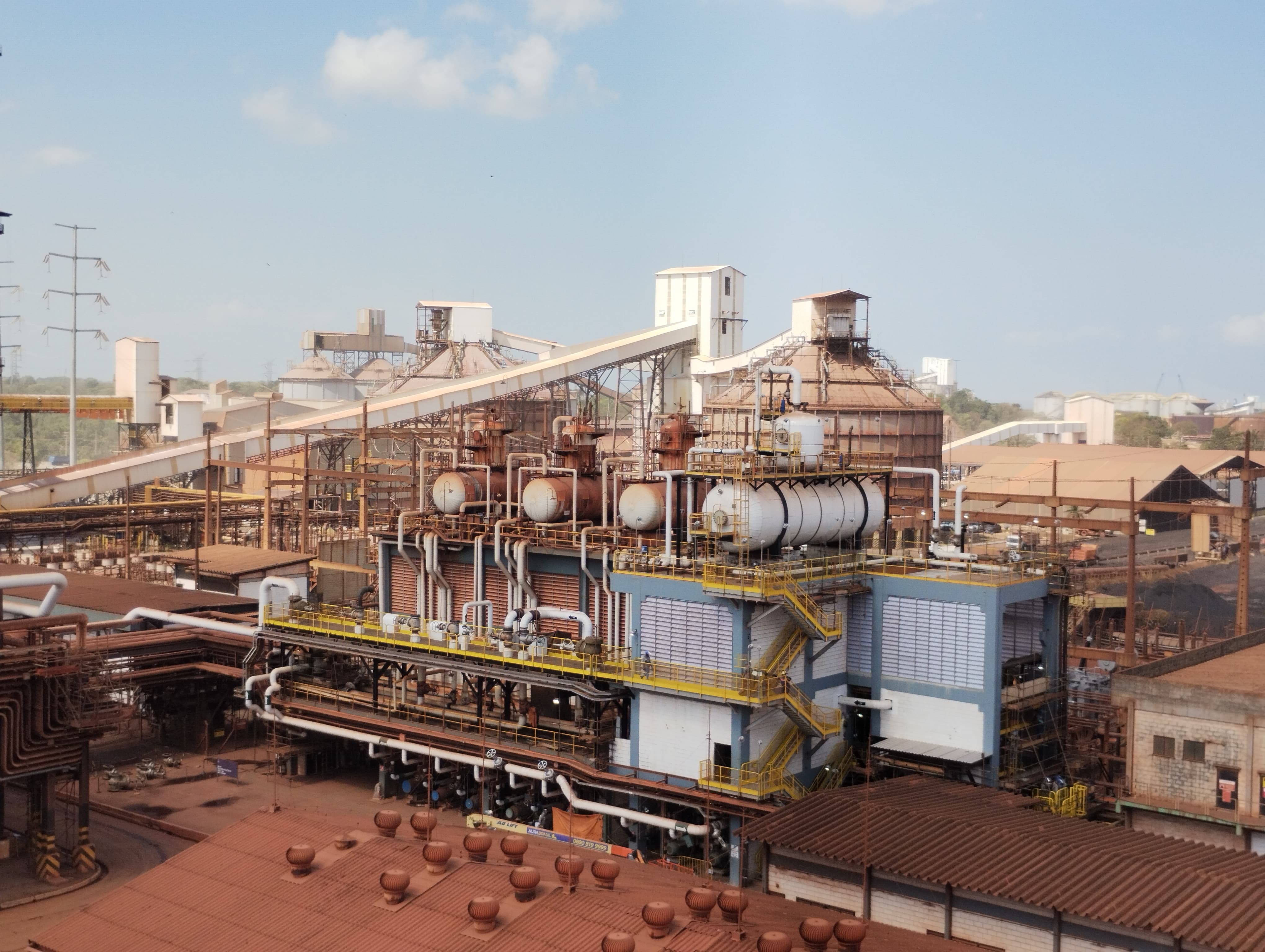 a construction site with a crane