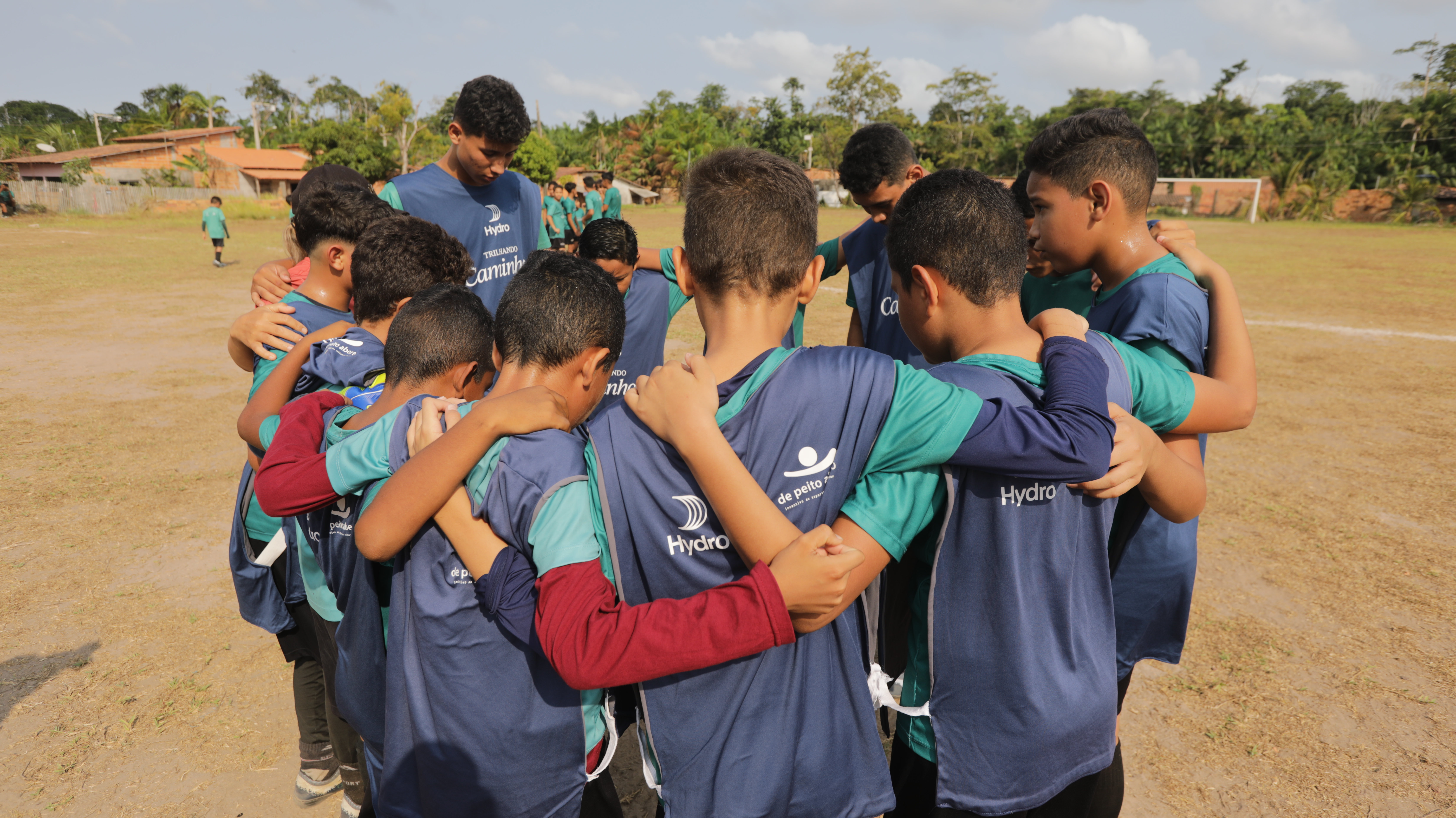a group of boys in a circle