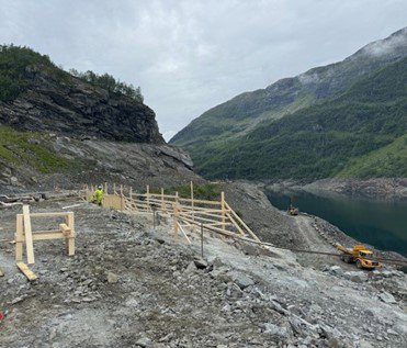 Mining vehicles in Roldal-Suldal, Norway