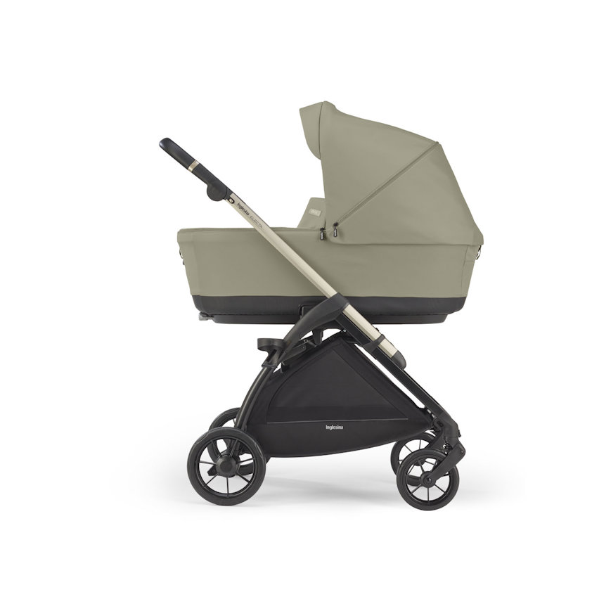 a black cart with a paper on top